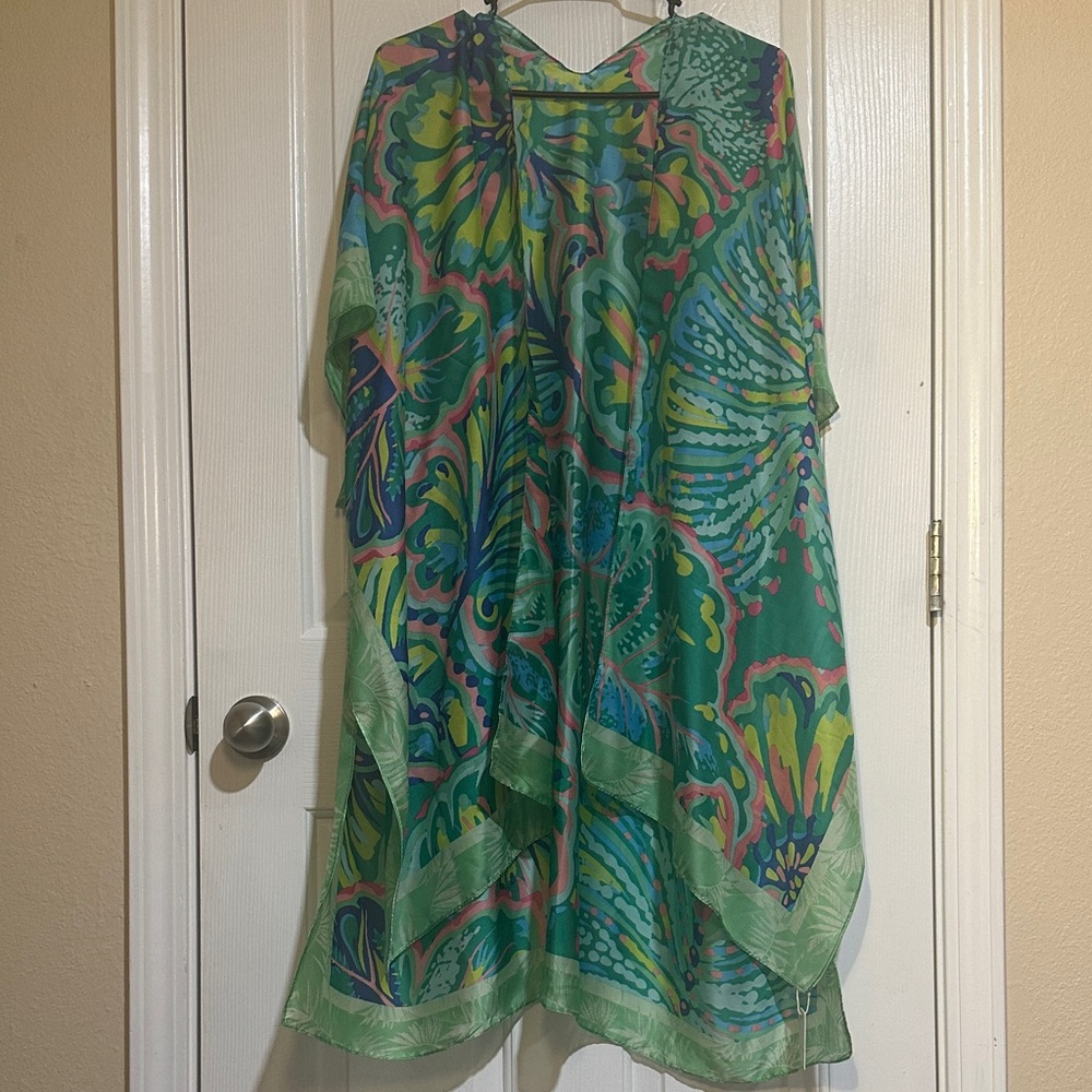 Floral Green Kimono